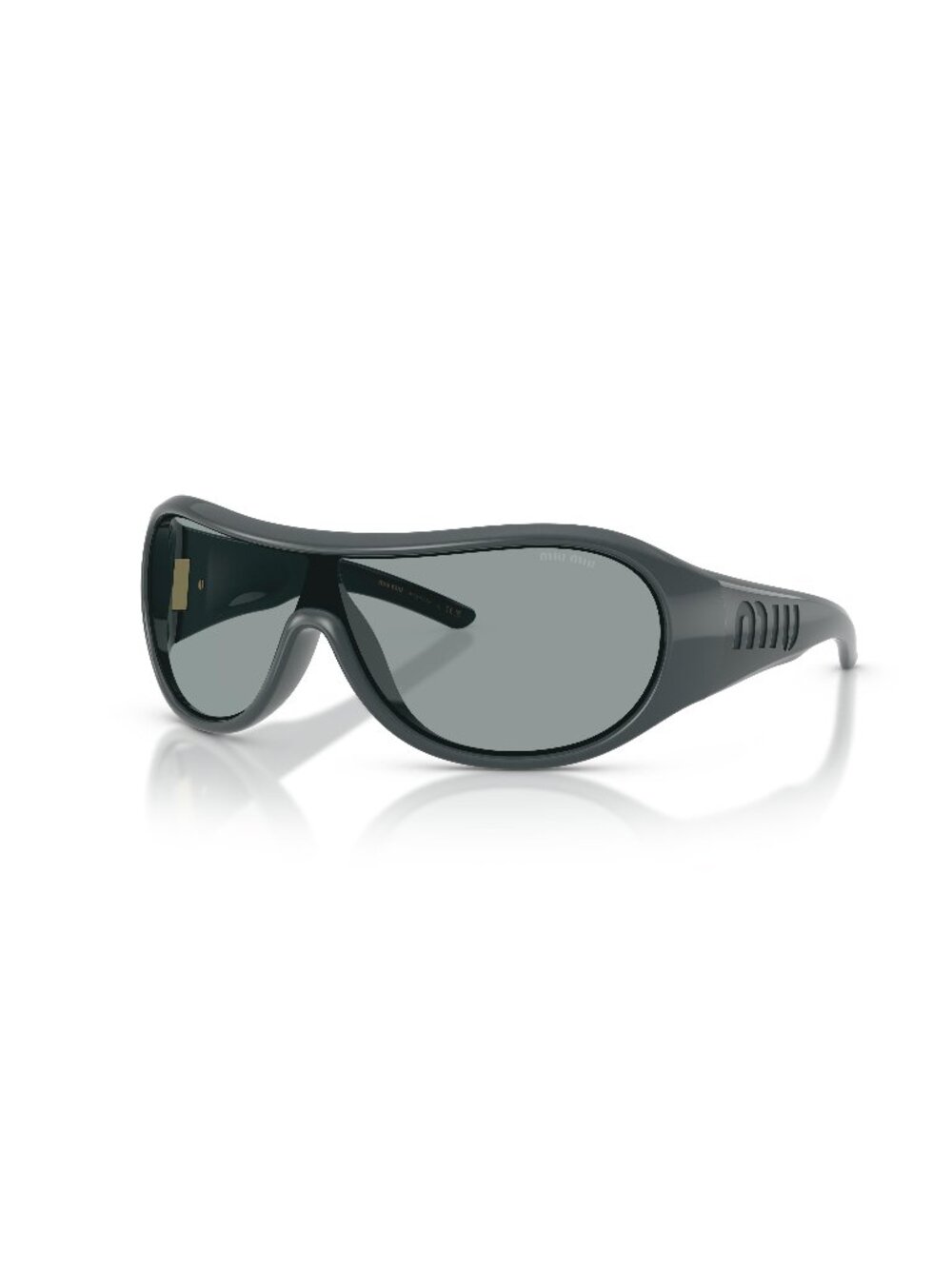 New Miu Miu Women's Sunglasses Grey Black Lens Injected Frame MU B14SU 25N70M 0